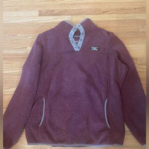 LL bean Quarter Snap Pullover size Large